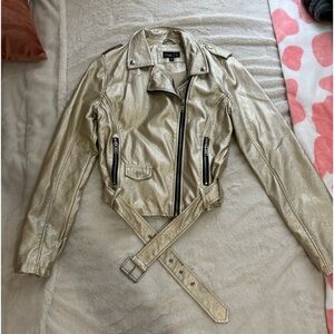 Rue 21 Gold Faux Leather Jacket